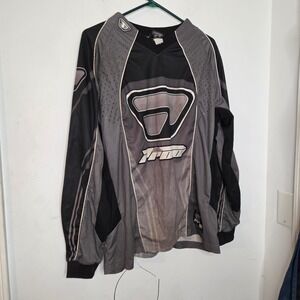 Proto Paintball Jersey Grey Black Padded Long Sleeve Mesh Graphic Shirt XL‎